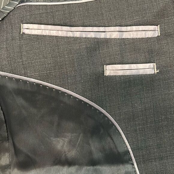 Marc Anthony, Men’s charcoal black, double button suit jacket/blazer size 36R - Picture 9 of 12